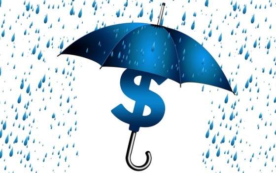 доллар под зонтиком