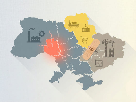 Стилизованная карта бизнеса в Украине