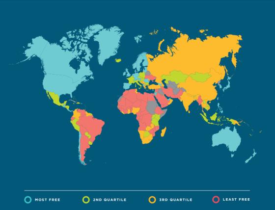 карта мира экономической свободы
